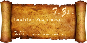Teschler Zsuzsanna névjegykártya